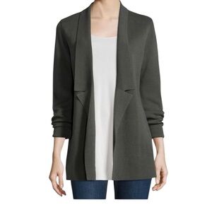 Eileen Fisher green long sleeve open cardigan